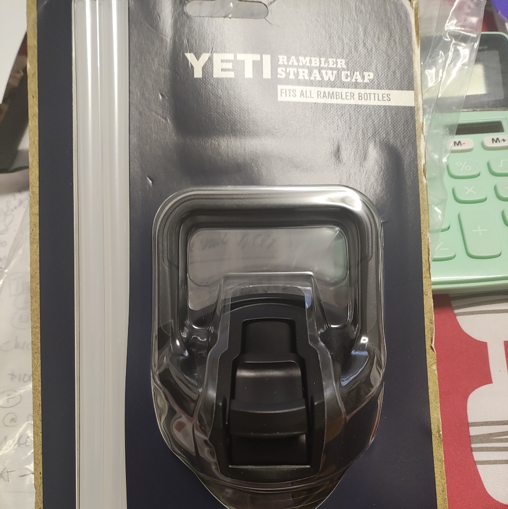 YETI Black Rambler Straw Cap